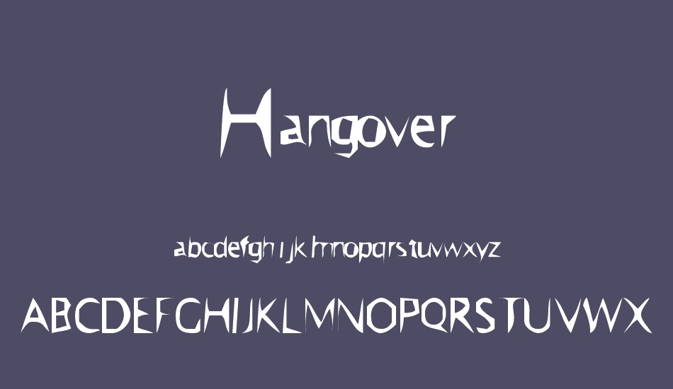 Hangover font