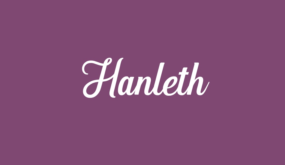 Hanleth Free Personal Use font big