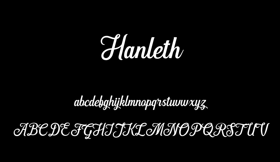 Hanleth Free Personal Use font