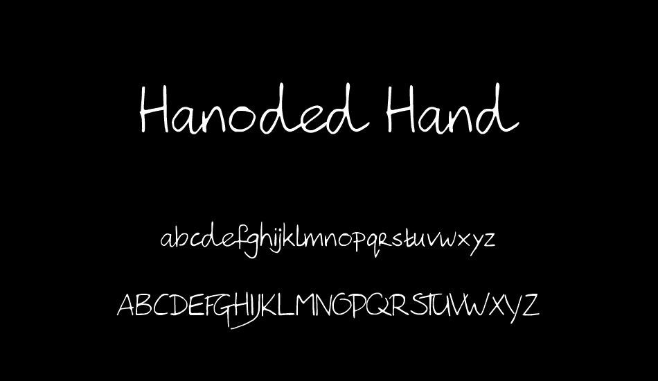 Hanoded Hand font