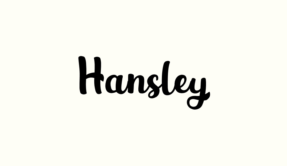 Hansley font big