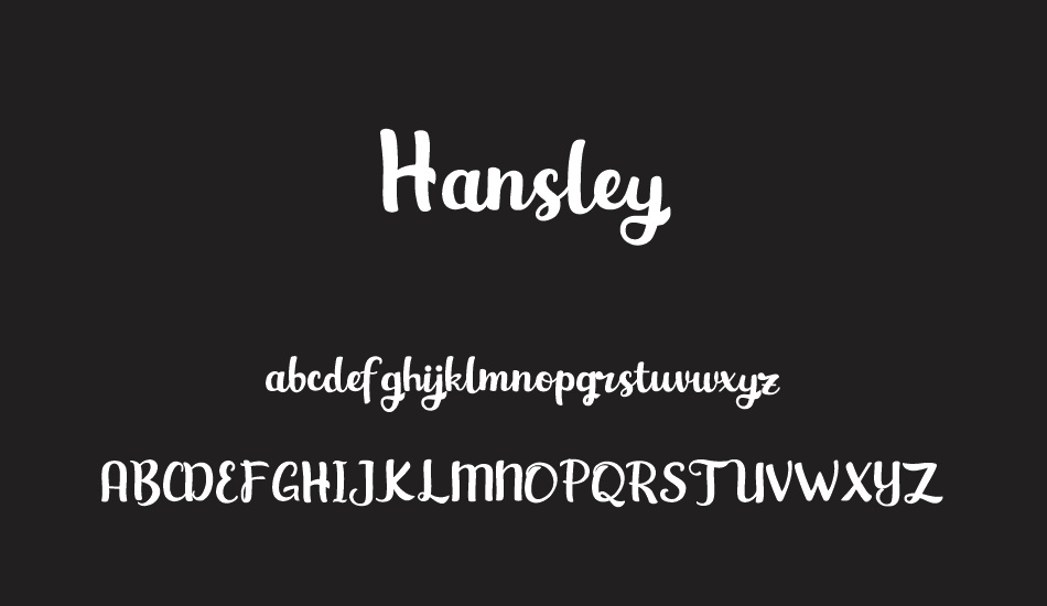 Hansley font