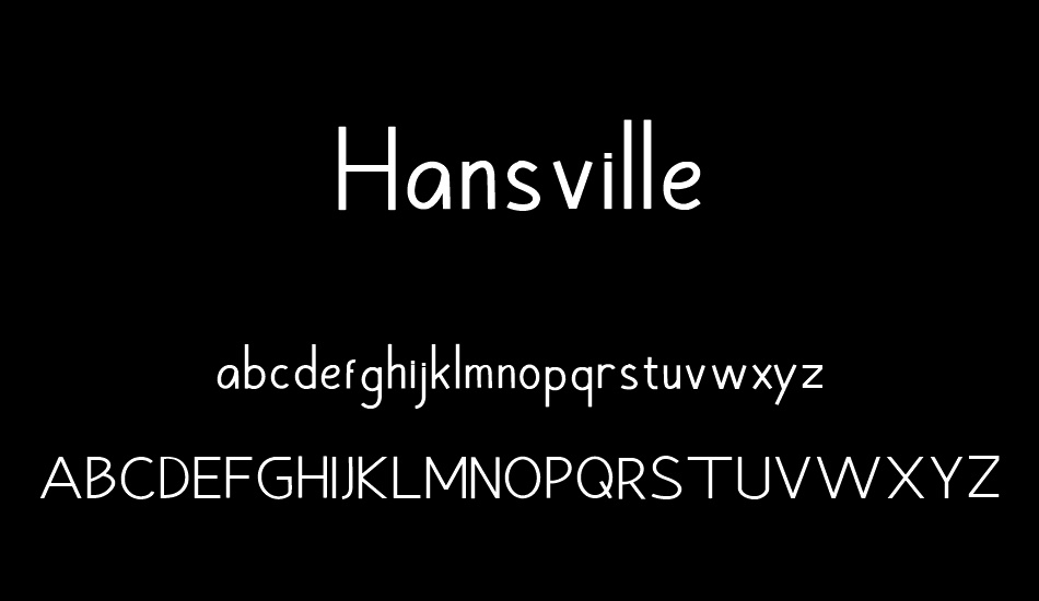 Hansville font