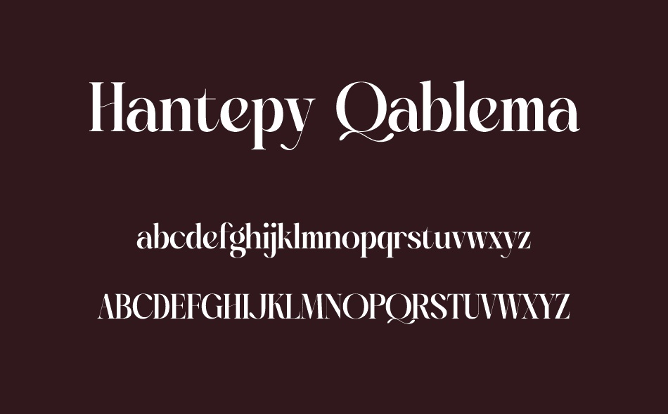 Hantepy Qablema font