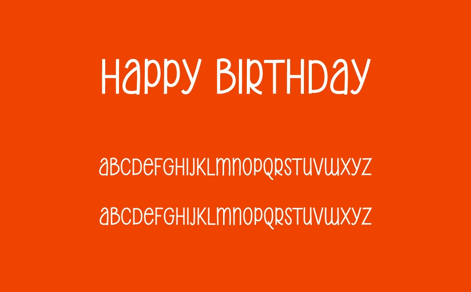 Happy Birthday font