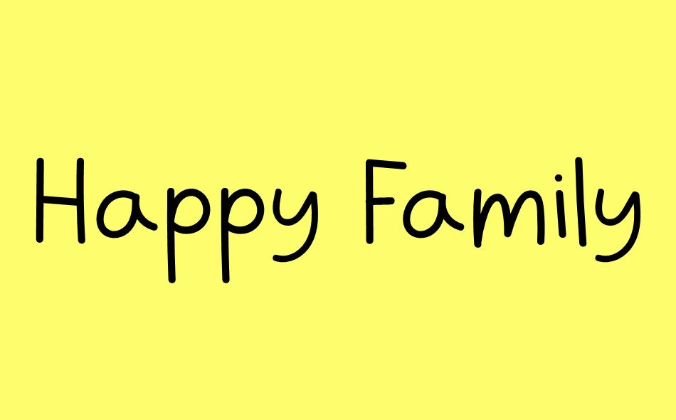 Happy Family font big