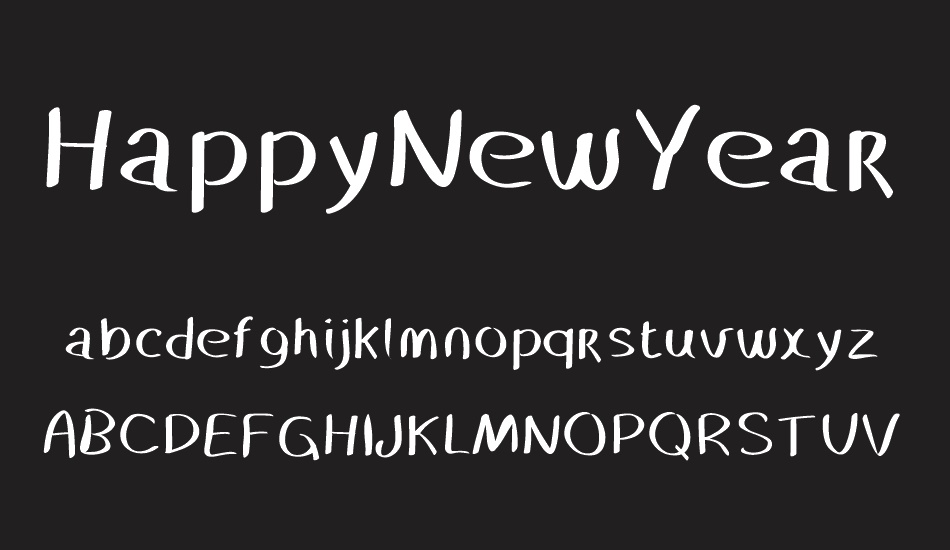 HappyNewYear2016 font