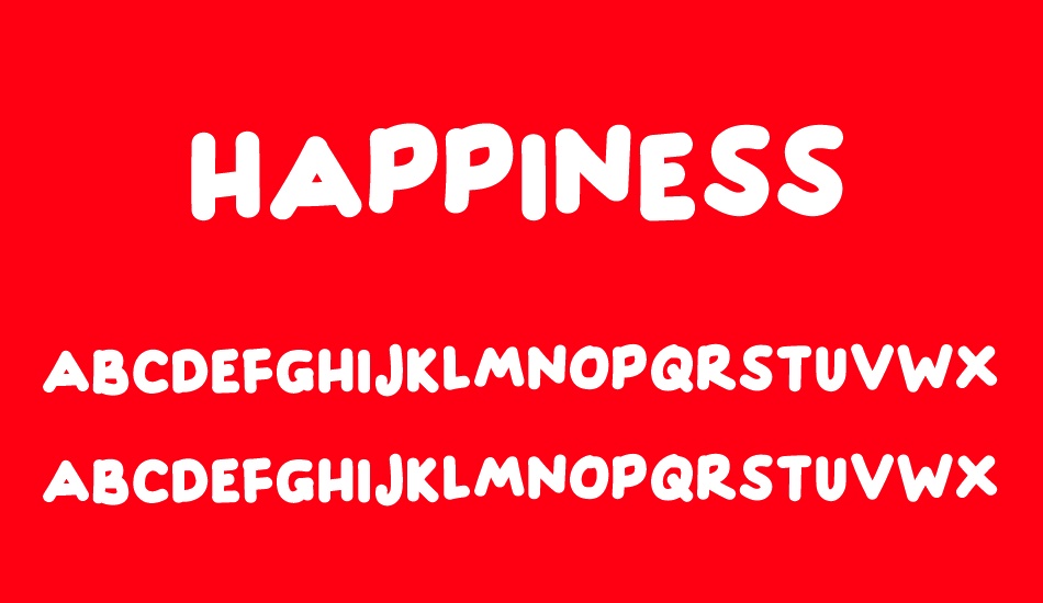 HAPPINESS font