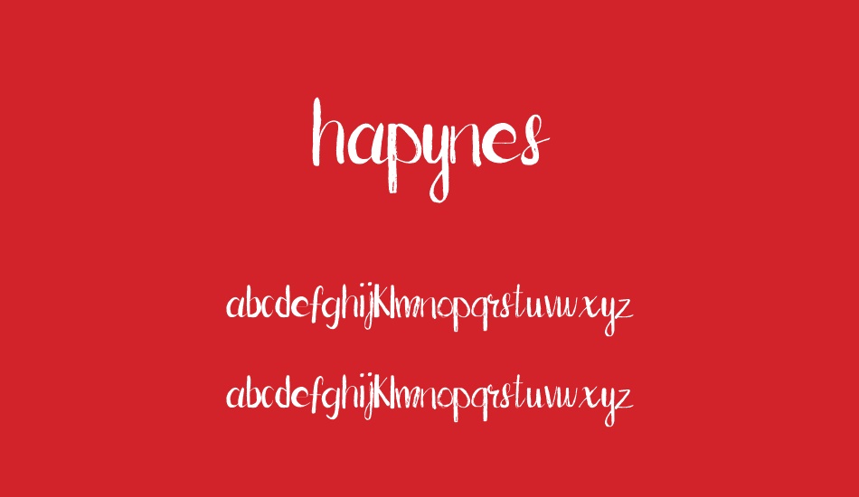 Hapynes font