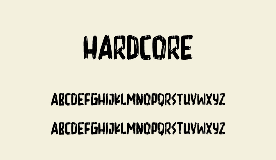 Hardcore font