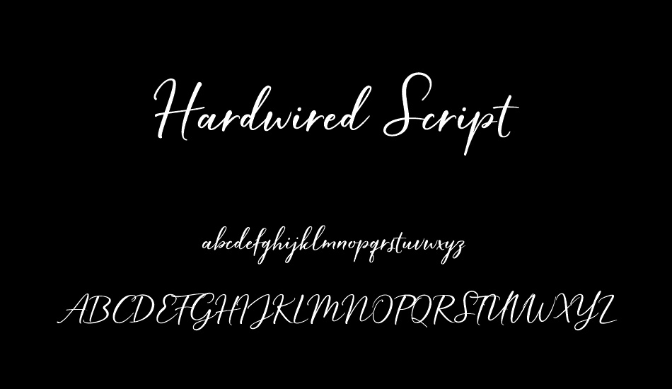 Hardwired Script Free font