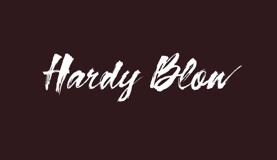 Hardy Blow font big