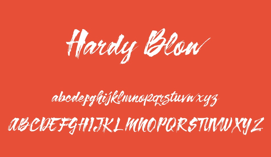 Hardy Blow font