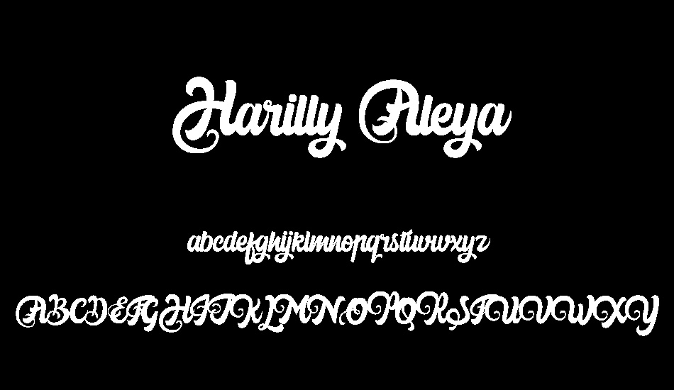 Harilly Aleya font