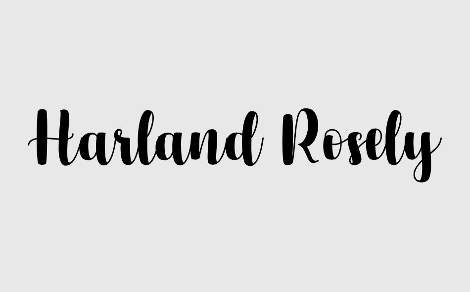 Harland Roselyn font big