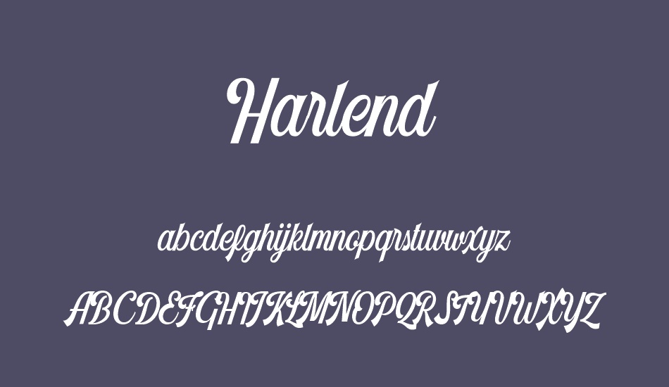 Harlend Demo font