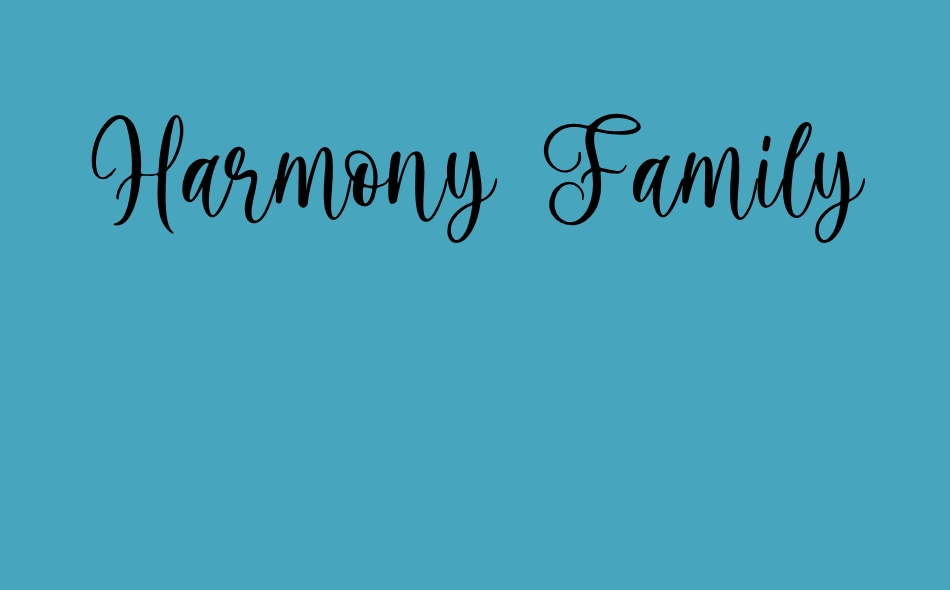 Harmony Family font big