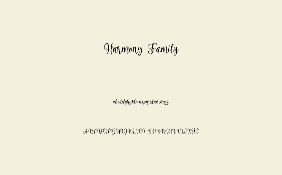 Harmony Family font