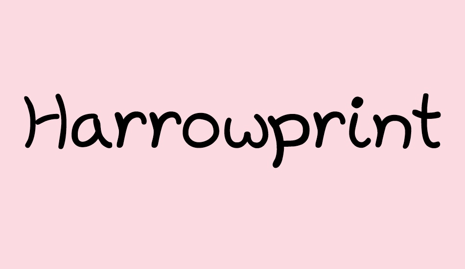 Harrowprint font big