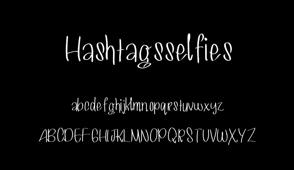 Hashtagsselfies font