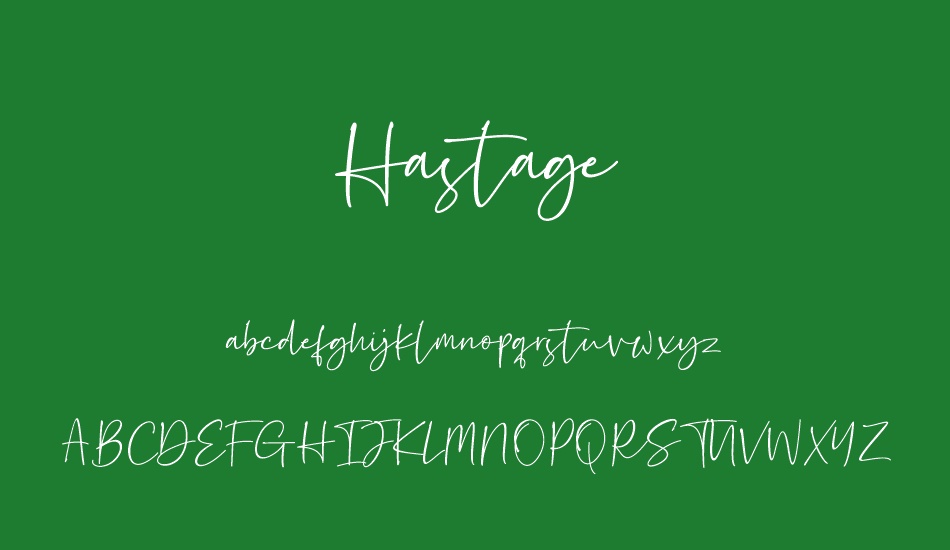 Hastage font