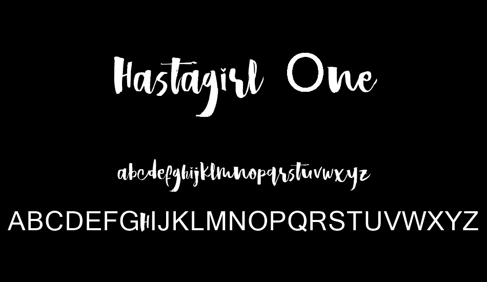 Hastagirl One DEMO font