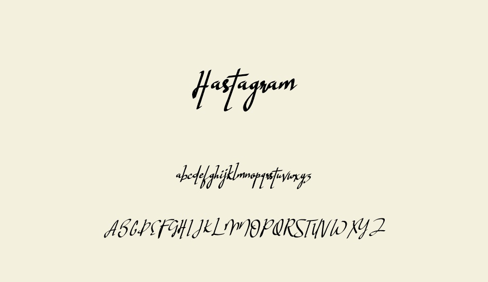 Hastagram Personal font