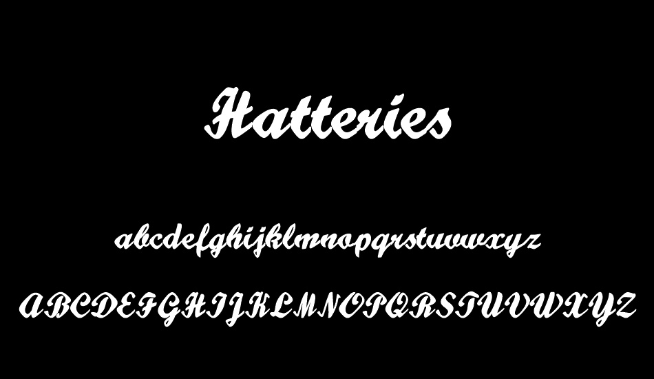 Hatteries font