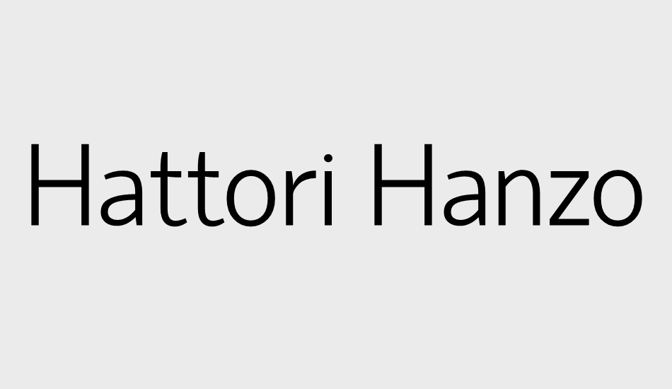 Hattori Hanzo font big