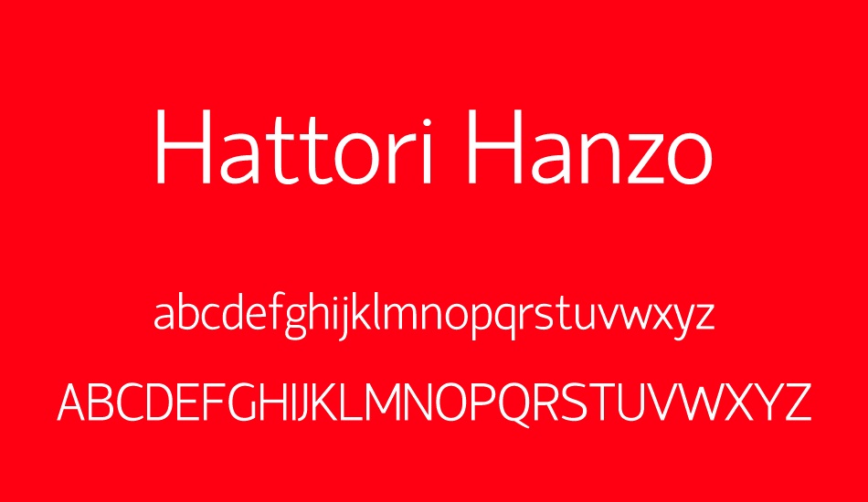 Hattori Hanzo font