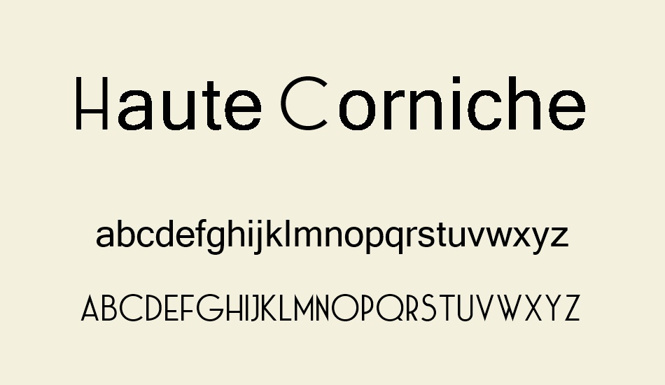 Haute Corniche font