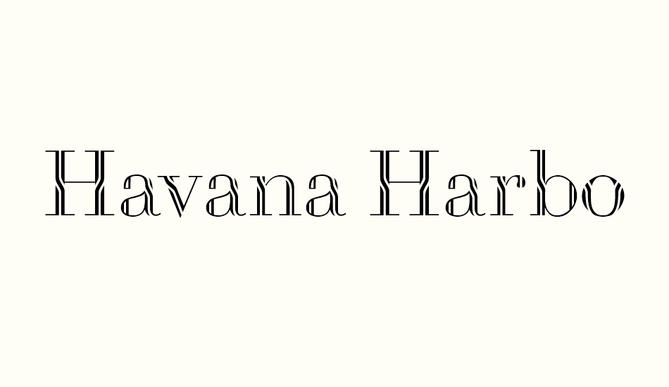 Havana Harbor 1889 font big