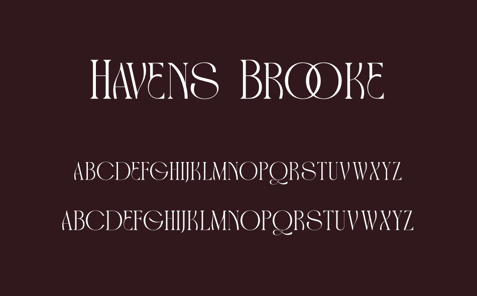 Havens Brooke font