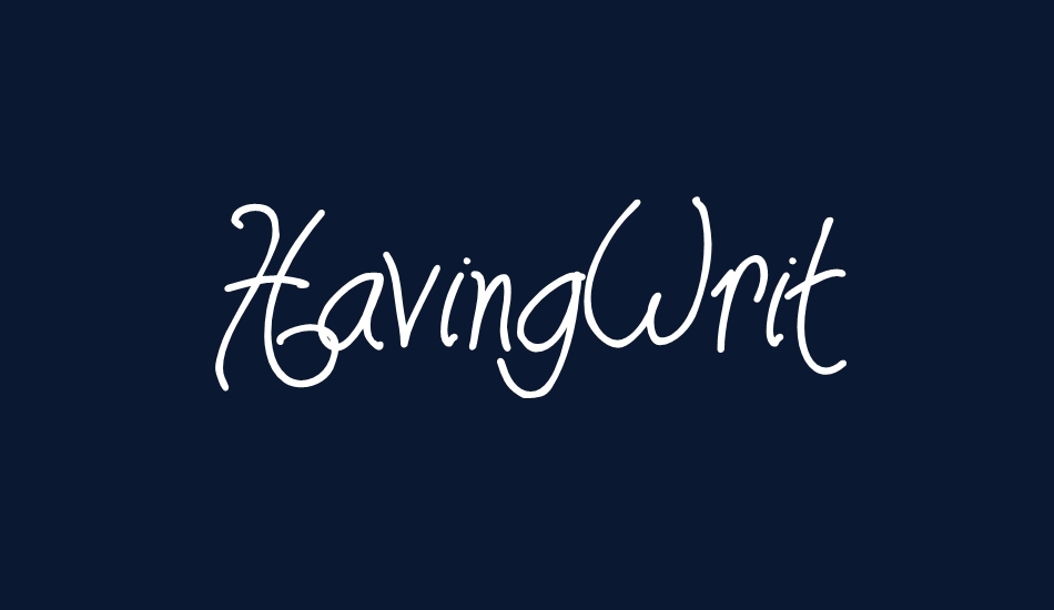 HavingWrit font big