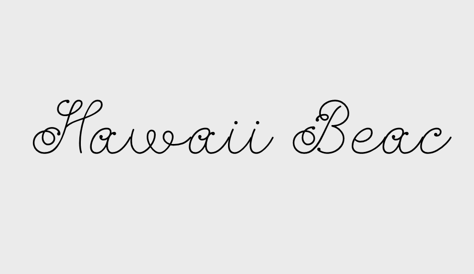 Hawaii Beach font big