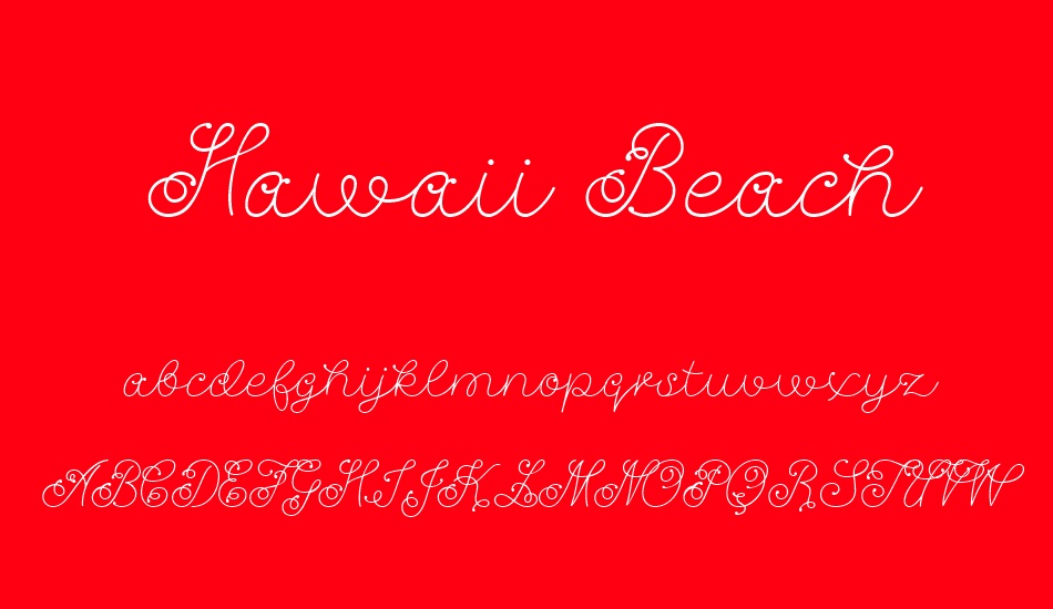 Hawaii Beach font