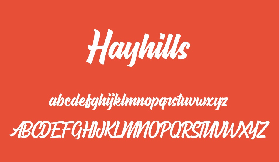 Hayhills Demo font