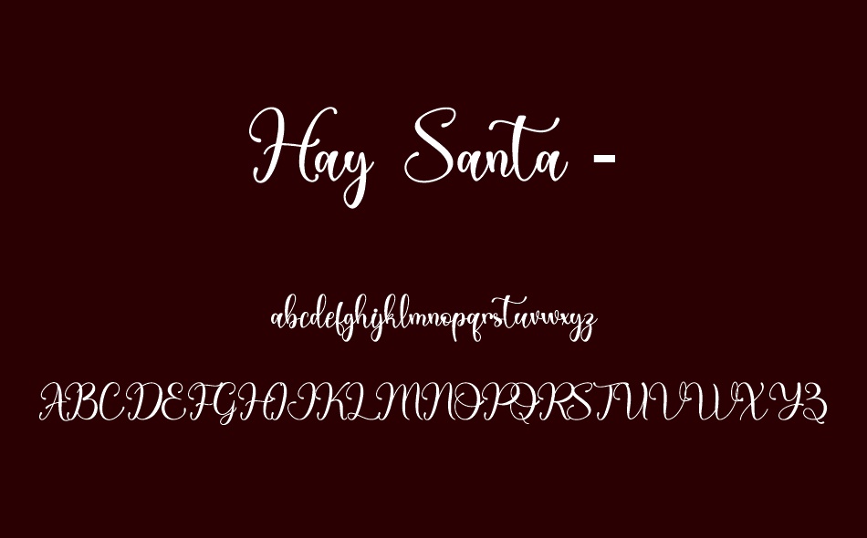 Hay Santa font