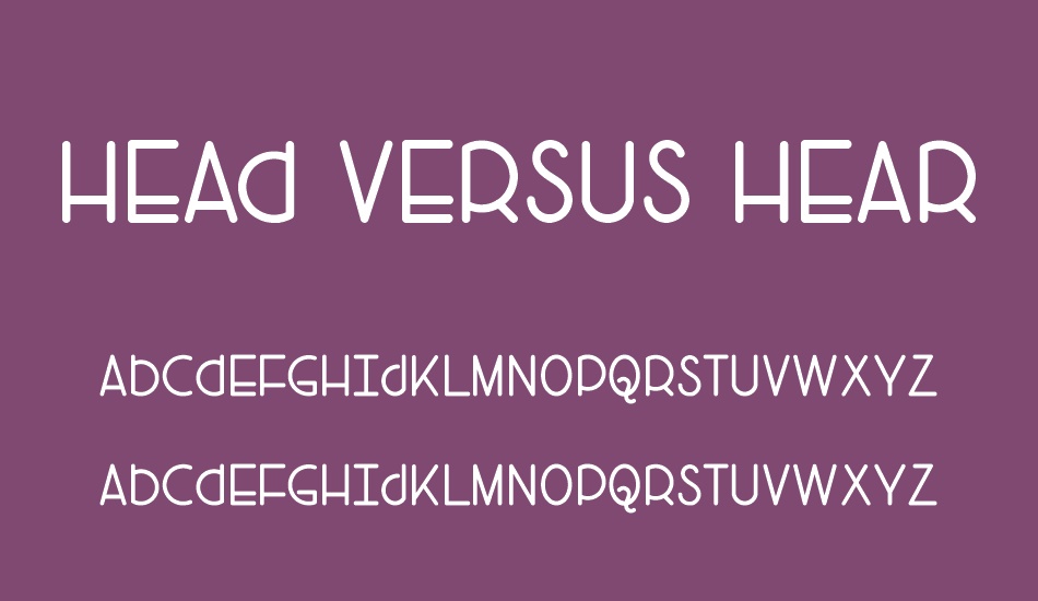 Head Versus Heart font