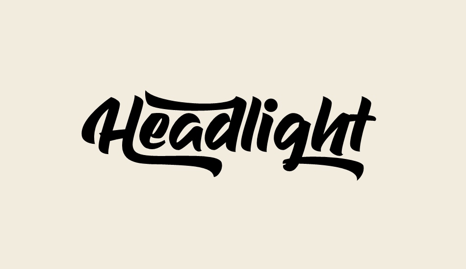 headlight font big