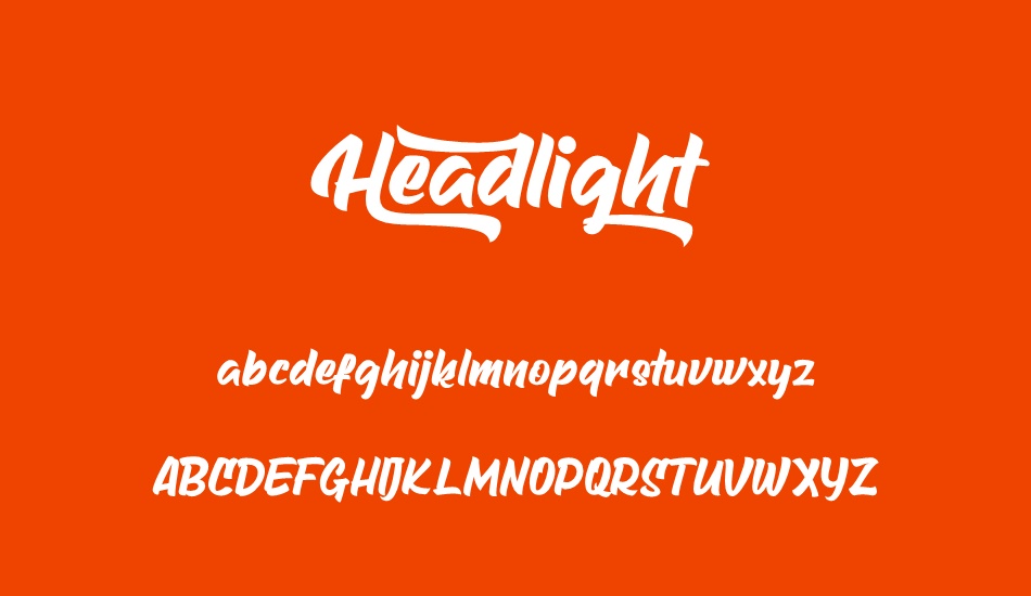 headlight font