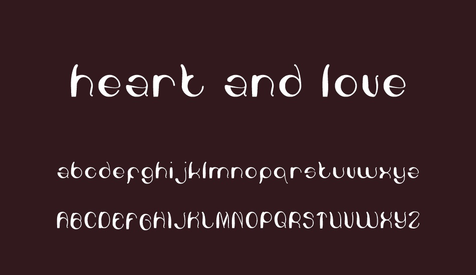 heart and love font