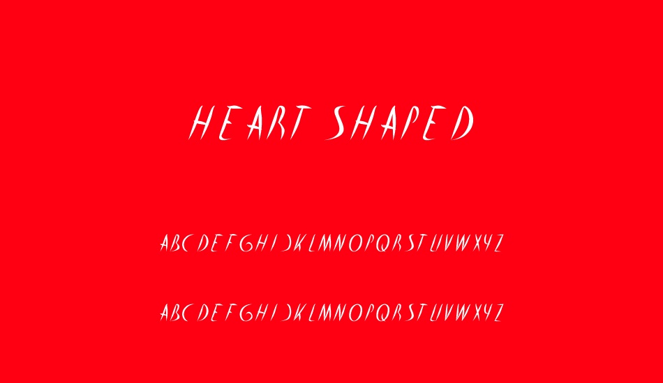 heart shaped font