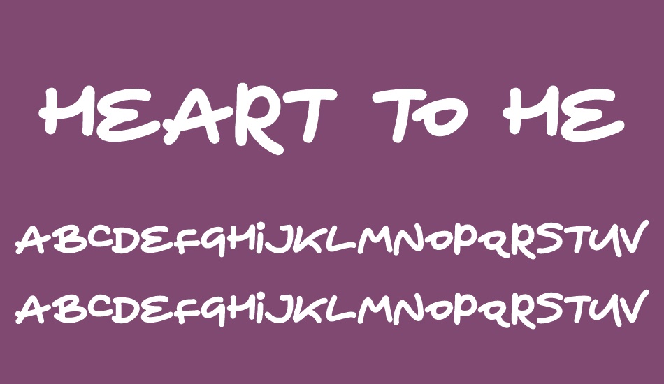Heart To Heart font
