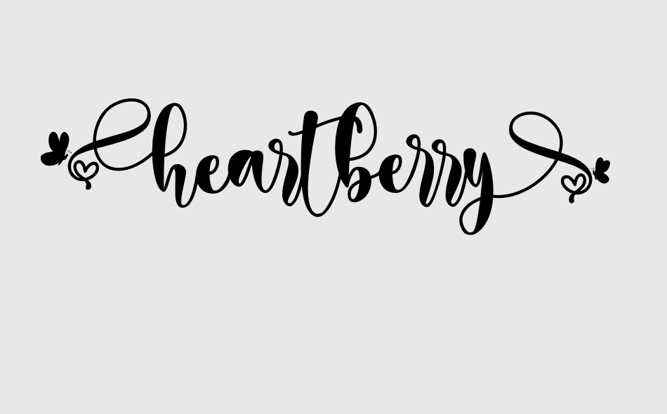 Heartberry font big