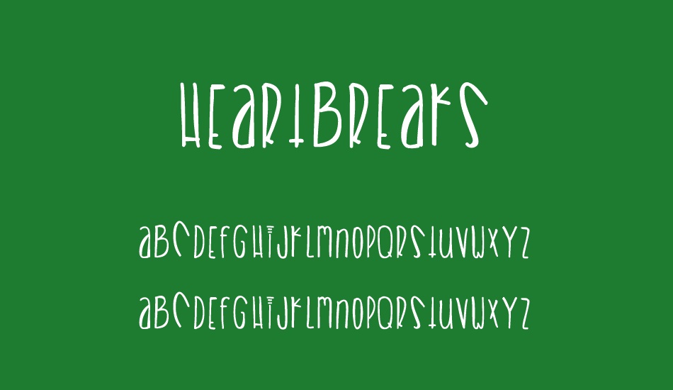 Heartbreaks font