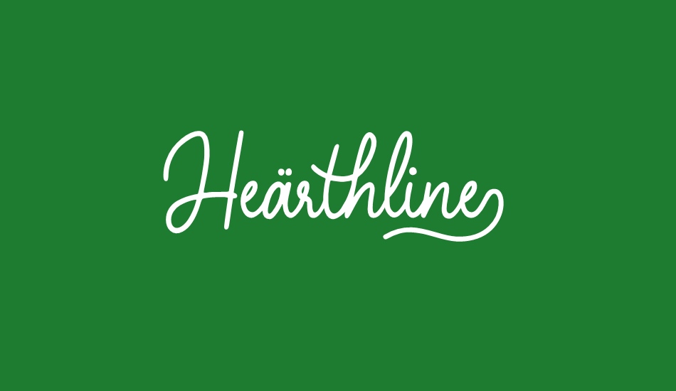 Hearthline font big