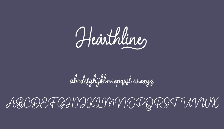 Hearthline font