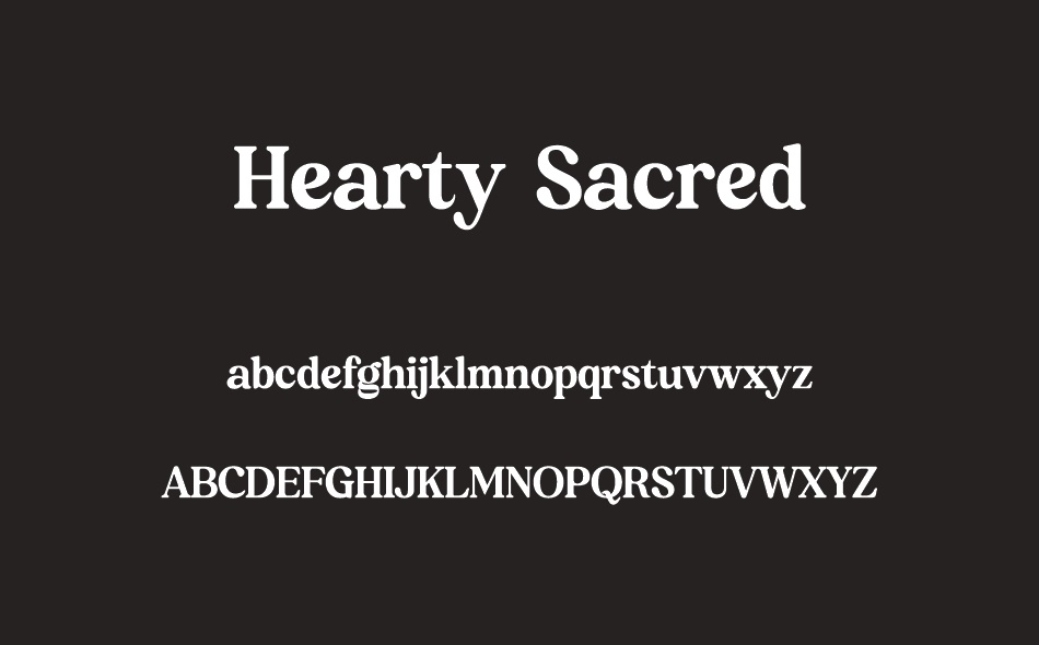 Hearty Sacred font