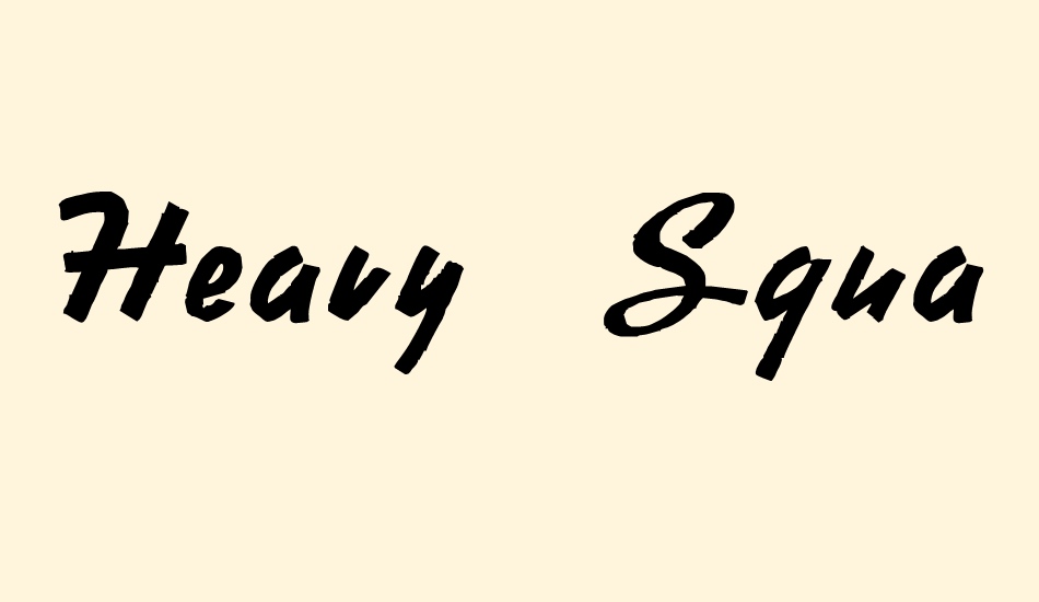 Heavy Squared Writing font big